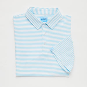 golfish polo striped blue