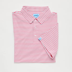 golfish polo striped red