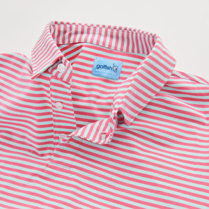 golfish polo striped red