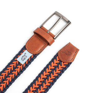 Fish Spine Belt - Navy/Orange, S 28" image