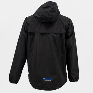 Back view of the Golfish offshore rain jacket in black