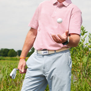 Weeburn White Leather Golf Belt image 1